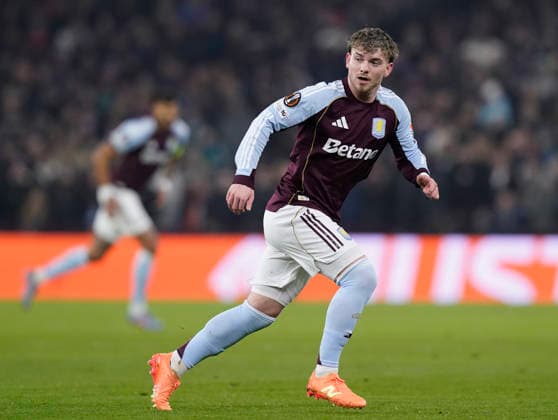 Birmingham, England, 29th January 2026. Harvey Elliott of Aston Villa in action during the Aston Villa vs FC Salzburg UEFA Europa League match at Villa Park, Birmingham. Picture credit should read: Andrew Yates Sportimage EDITORIAL USE ONLY. No use with unauthorised audio, video, data, fixture lists, club league logos or live services. Online in-match use limited to 120 images, no video emulation. No use in betting, games or single club league player publications. SPI_023_AY_Villa_Salzburg SPI-4490-0023