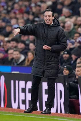 Birmingham, England, 29th January 2026. Unai Emery head coach of Aston Villa during the Aston Villa vs FC Salzburg UEFA Europa League match at Villa Park, Birmingham. Picture credit should read: Andrew Yates Sportimage EDITORIAL USE ONLY. No use with unauthorised audio, video, data, fixture lists, club league logos or live services. Online in-match use limited to 120 images, no video emulation. No use in betting, games or single club league player publications. SPI_025_AY_Villa_Salzburg SPI-4490-0025