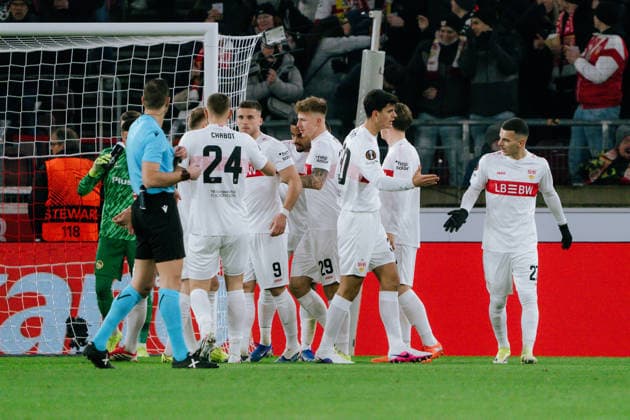 VfB Stuttgart celebrate after Deniz Undav gives them a 1-0 lead VfB Stuttgart, 26 , GER, VfB Stuttgart vs Young Boys Bern, Football, Europa League, Matchday 8, Match 2025 2026, 29 01 2026, GER, VfB Stuttgart vs Young Boys Bern, Football, Europa League, Matchday 8, Match 2025 2026, 29 01 2026, Stuttgart Copyright: xEibner-Pressefoto EdwardxCheungx EP_ECG