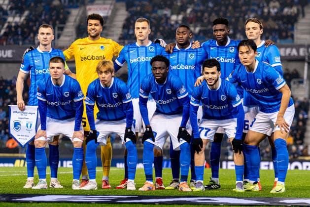 2026-01-29 KRC Genk v Malmo FF - UEFA Europa League 2025 26 League Phase MD8 GENK, BELGIUM - JANUARY 29: goalkeeper Tobias Lawal of KRC Genk, Mujaid Sadick of KRC Genk, Matte Smets of KRC Genk, Jarne Steuckers of KRC Genk, Bryan Heynen of KRC Genk, Hyeongyu Oh of KRC Genk, Junya Ito of KRC Genk, Yaimar Medina of KRC Genk, Ibrahima Sory Bangoura of KRC Genk, Daan Heymans of KRC Genk, Zakaria El Ouahdi of KRC Genk posing for a team photo prior to the UEFA Europa League 2025 26 League Phase MD8 match between KRC Genk and Malmo FF at Cegeka Arena on January 29, 2026 in Genk, Belgium. (Photo by Gabriel Calvino Alonso BSR Agency) Genk Belgium Content not available for redistribution in The Netherlands directly or indirectly through any third parties. Copyright: xBSRxAgencyx