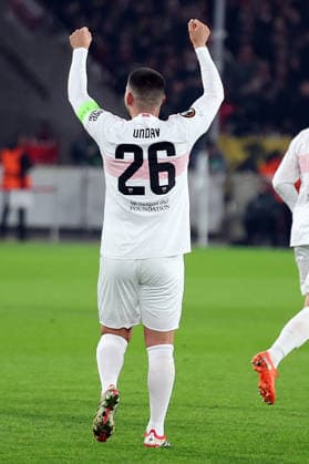 29 01 2026, xrekx, Football UEFA Europa League, VfB Stuttgart Young Boys Bern v l Torjubel nach dem Tor zum celebrating the goal celebrate 1 0 durch Deniz Undav VfB Stuttgart DFL DFB REGULATIONS PROHIBIT ANY USE OF PHOTOGRAPHS as IMAGE SEQUENCES and or QUASI VIDEO Stuttgart