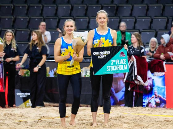 STOCKHOLM, SWEDEN 20260129 Swedens Tina Thurin and Isabelle Reffel finished third in the Stockholm Beach 2026 beach volleyball competition, an official event in the international Queen King of the Court series, at the Avicii Arena in Stockholm STOCKHOLM SWEDEN x60160x  Copyright: xStefanxJerrevang TTx STOCKHOLM BEACH 2026