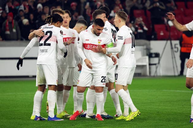 29 01 26 VfB Stuttgart Young Boys Bern Germany, Stuttgart, 29 01 2026, Football, UEFA Europa League, Season 2025 2026, VfB Stuttgart Young Boys Bern Deniz Undav VfB Stuttgart Jubel Tor 1 0 Undav