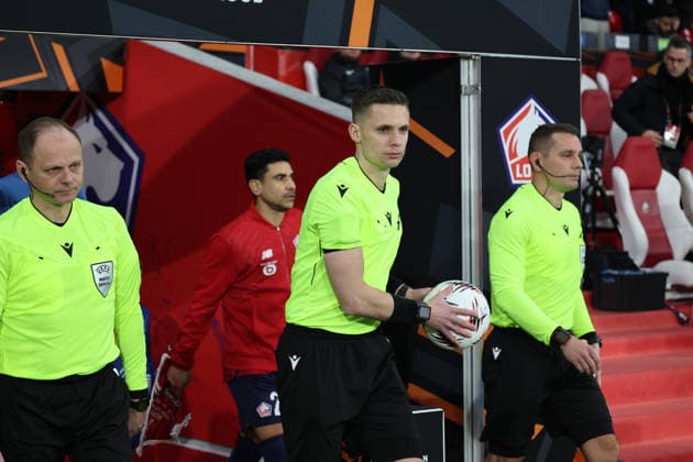 FOOTBALL : LOSC Lille vs Freiburg - UEFA Europa League - 29 01 2026 Corps arbitral lors du match LOSC Lille vs Freiburg, UEFA Europa League phase de ligue, Decathlon Arena stade Pierre Mauroy, le 29 janvier 2026 - photo Laurent Sanson PsnewZ  Copyright: xLaurentxSANSONx xPsnewZx