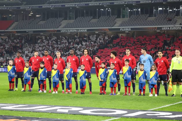 FOOTBALL : LOSC Lille vs Freiburg - UEFA Europa League - 29 01 2026 Equipe du SC Freiburg Equipe du LOSC Lille lors du match LOSC Lille vs Freiburg, UEFA Europa League phase de ligue, Decathlon Arena stade Pierre Mauroy, le 29 janvier 2026 - photo Laurent Sanson PsnewZ  Copyright: xLaurentxSANSONx xPsnewZx