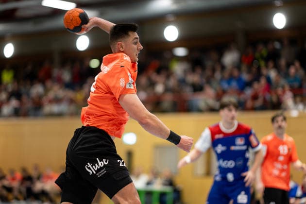 Patrik Martinovic Kadetten Schaffhausen, 22 on throw, HBW Balingen Weilstetten vs Kadetten Schaffhausen, Handball, Test match, Season 2025 2026, 29 01 26 Eibner Pressefoto Andreas Ulmer HBW Balingen Weilstetten vs Kadetten Schaffhausen, Handball, Test match, Season 2025 2026, 29 01 26 Dotternhausen Copyright: xEibner-Pressefoto AndreasxUlmerx EP_AUR