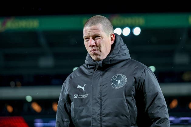 29 01 2026, Football, UEFA Europa League, Matchday 8, FC Midtjylland GNK Dinamo Zagreb, MCH Arena in Herning, Denmark Head Coach Mike Tullberg FC Midtjylland hc Regulations prohibit any use of photographs as image sequences and or quasi video Denmark