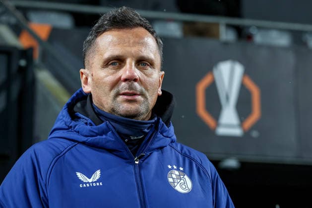 29 01 2026, Football, UEFA Europa League, Matchday 8, FC Midtjylland GNK Dinamo Zagreb, MCH Arena in Herning, Denmark Head Coach Mario Kovacevic GNK Dinamo hc Regulations prohibit any use of photographs as image sequences and or quasi video Denmark