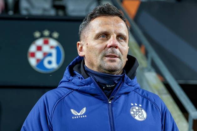 29 01 2026, Football, UEFA Europa League, Matchday 8, FC Midtjylland GNK Dinamo Zagreb, MCH Arena in Herning, Denmark Head Coach Mario Kovacevic GNK Dinamo hc Regulations prohibit any use of photographs as image sequences and or quasi video Denmark