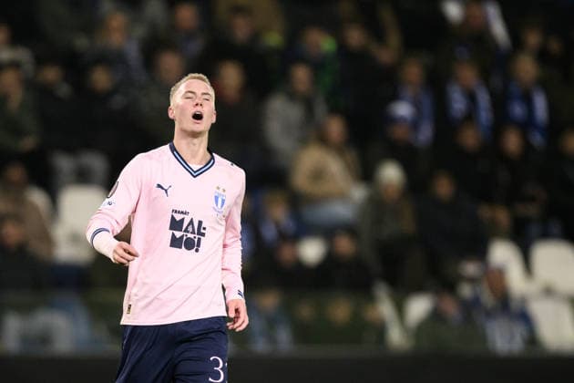 260129 Daniel Gudjohnsen of Malmö FF during the UEFA Europa League football match between KRC Genk and Malmö FF on January 29, 2026 in Genk Photo Simon Hastegard BILDBYRAN kod SH SH0684 fotboll football soccer fotball uefa europa league europa league krc genk malmö ff bbeng  Copyright: SIMONxHASTEGARD BB260129SH038