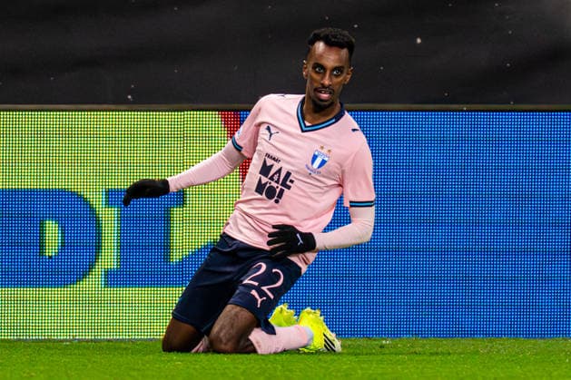 2026-01-29 KRC Genk v Malmo FF - UEFA Europa League 2025 26 League Phase MD8 GENK, BELGIUM - JANUARY 29: Taha Ali of Malmo FF celebrates the first goal during the UEFA Europa League 2025 26 League Phase MD8 match between KRC Genk and Malmo FF at Cegeka Arena on January 29, 2026 in Genk, Belgium. (Photo by Gabriel Calvino Alonso BSR Agency) Genk Belgium Content not available for redistribution in The Netherlands directly or indirectly through any third parties. Copyright: xBSRxAgencyx