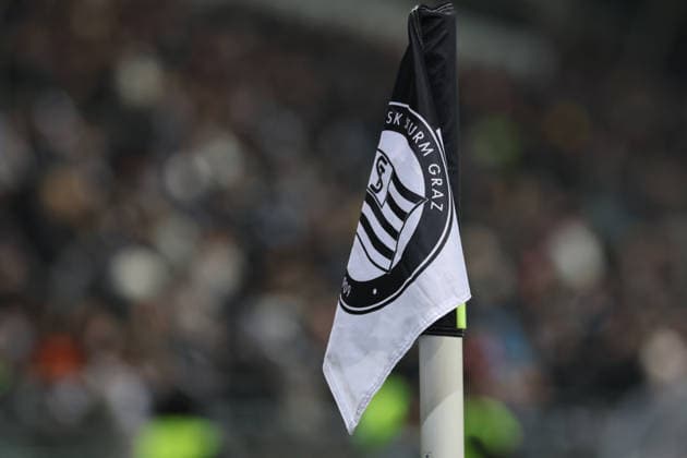 SOCCER - UEFA EL, Sturm vs Brann GRAZ,AUSTRIA,29.JAN.26 - SOCCER - UEFA Europa League, SK Sturm Graz vs SK Brann Bergen. Image shows corner flag (Sturm).  GEPAxpictures xChrisxBauer