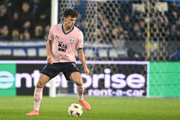 Malmo s Colin Rosler pictured in action during a soccer game between Belgian soccer team KRC Genk and Swedish team Malmo FF, in Genk, on Thursday 29 January 2026, on day eight of the League phase of the UEFA Europa League tournament. JILLxDELSAUX  x159641190x