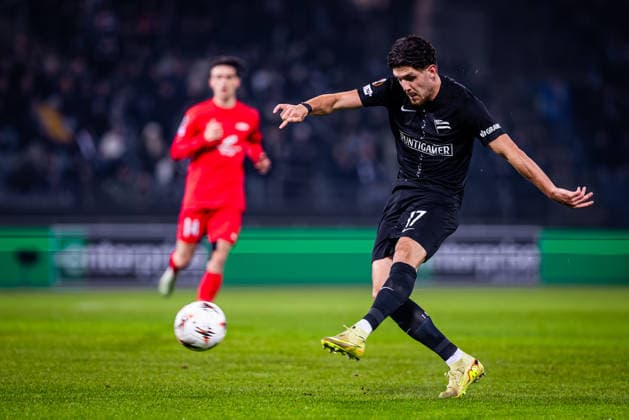 STURM GRAZ - BRANN BERGEN Emir Karic of Sturm during the league phase of UEFA Europa league football match between SK Sturm Graz and SK Brann Bergen. Graz, Austria, January 29, 2026. Photo by Branislav Racko Copyright: xx 080A9661