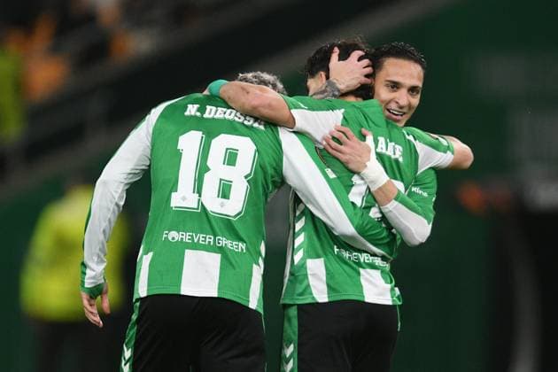 Fußball, EuroLeague, Real Betis Sevilla - Feyenoord Rotterdam #4 SEVILLA, 29-01-2026, Stadium La Cartuja, UEFA Football season 2025 2026, Europa League match between Betis Sevilla and Feyenoord. Pictures shows Betis player Antony scores 1-0 Betis Sevilla - Feyenoord  x201171466x Copyright:
