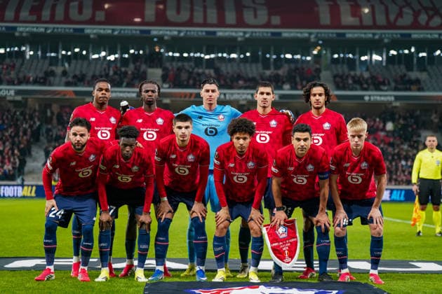 Football UEFA Europa League 2025 26, Matchday 8 OSC Lille vs SC Freiburg Stade Pierre Mauroy Lille, France Team photo Lille Copyright: xJOERANxSTEINSIEKx