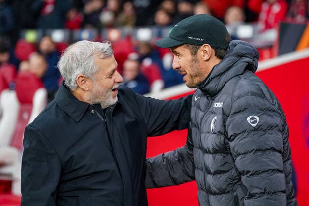 Football UEFA Europa League 2025 26, Matchday 8 OSC Lille vs SC Freiburg Stade Pierre Mauroy Lille, France Bruno GÃ nÃ sio Bruno Genesio Coach, OSC Lille and Julian Schuster SC Freiburg, Coach Copyright: xJOERANxSTEINSIEKx