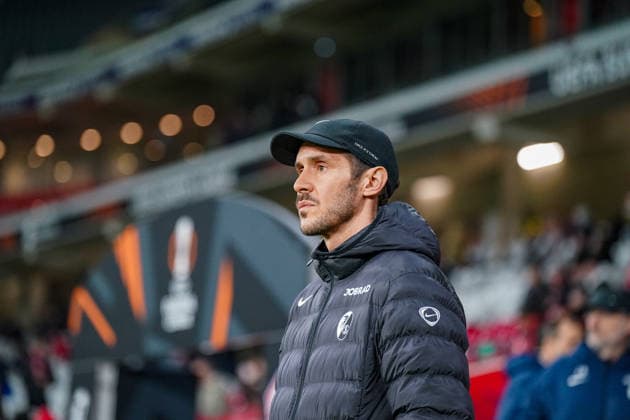 Football UEFA Europa League 2025 26, Matchday 8 OSC Lille vs SC Freiburg Stade Pierre Mauroy Lille, France Julian Schuster SC Freiburg, Coach Copyright: xJOERANxSTEINSIEKx