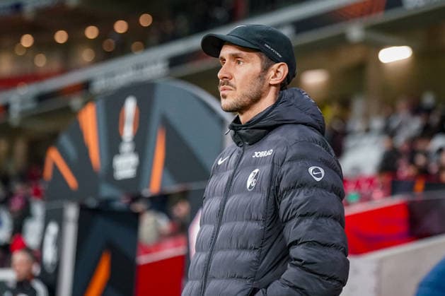 Football UEFA Europa League 2025 26, Matchday 8 OSC Lille vs SC Freiburg Stade Pierre Mauroy Lille, France Julian Schuster SC Freiburg, Coach Copyright: xJOERANxSTEINSIEKx