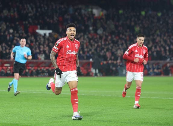 Nottingham Forest v Ferencvarosi TC UEFA Europa League Igor Jesus of Nottingham Forest celebrates scoring the second goal during the UEFA Europa League match at the City Ground, Nottingham 29 01 2026 UK Newspapers OUT Copyright: xAndyxSumnerx FIL-22875-0026