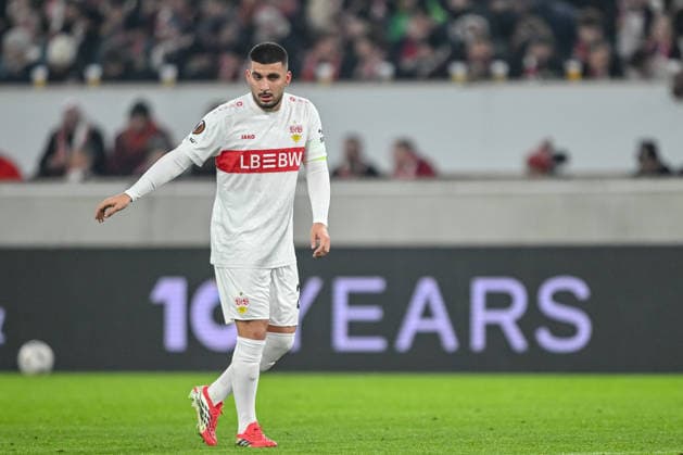 Deniz Undav VfB Stuttgart gestures during the UEFA Europa League 2025 26 League Phase MD8 match between VfB Stuttgart and BSC Young Boys at Stuttgart Arena on January 29, 2026 in Stuttgart, Germany Photo by Harry Langer DeFodi Images