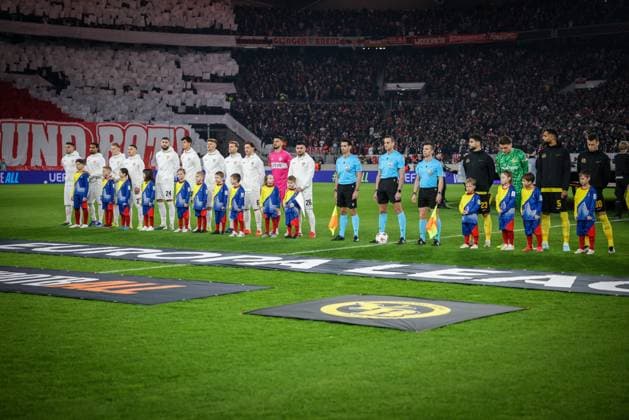 The Stuttgart team, VfB Stuttgart vs BSC Young Boys Bern, Football, Men, UEFA Europa League, Season 2025 2026, 8 Matchday, 29 01 2026 DFB regulations prohibit any use of photographs as image sequences and or quasi video Stuttgart Baden Wuerttemberg Germany Copyright: xkolbert-press MartinxAgüerax