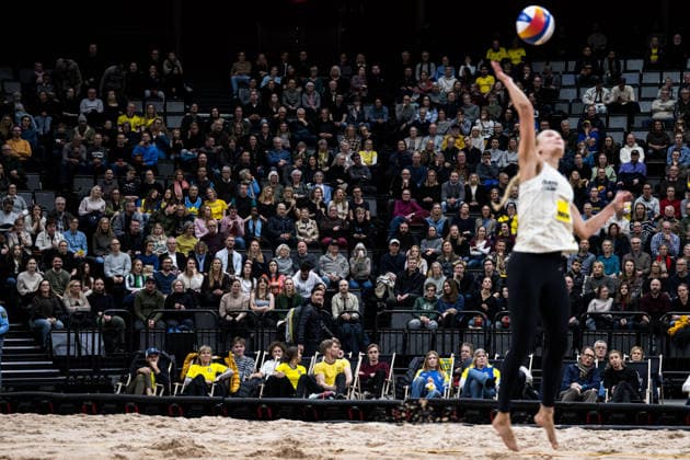 260129 Finlands Valma Prihti in front of the audience during Stockholm Beach 2026 on January 29, 2026 in Stockholm  Copyright: EMMAxWALLSKOG BB260129EW043