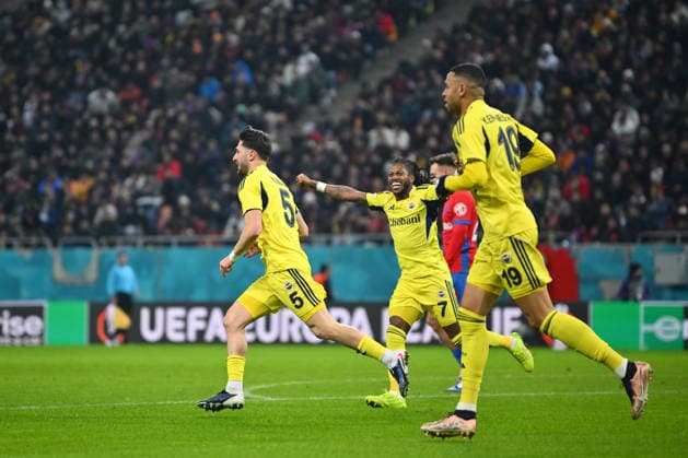 FCSB - FENERBAHCE, UEFA Europa League Ismail Yuksek of Fenerbahce celebrates after scoring his side first goal during the UEFA Europa League game between FCSB and Fenerbahce SK, at National Arena, Bucharest, January 29, 2026. Alex Nicodim IMAGO IMAGES Copyright: xAlexxNicodimx