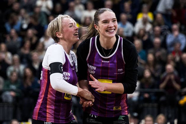 260129 Norways Sunniva Helland Hansen and Nina Pavlova cheer after Stockholm Beach 2026 on January 29, 2026 in Stockholm  Copyright: EMMAxWALLSKOG BB260129EW054