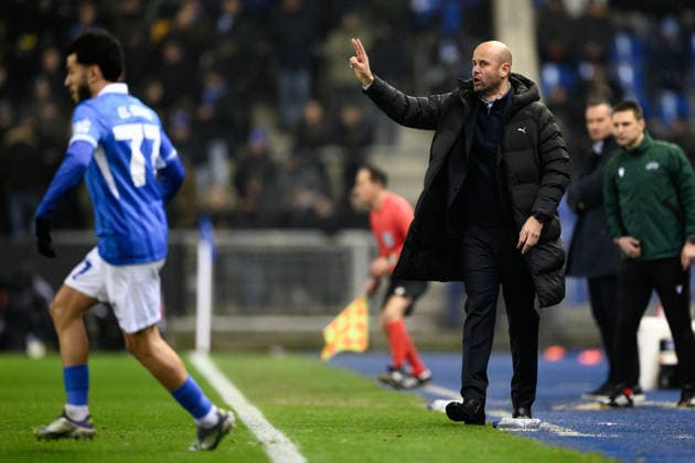 260129 Head coach Miguel Angel Ramirez of Malmö FF during the UEFA Europa League football match between KRC Genk and Malmö FF on January 29, 2026 in Genk Photo Simon Hastegard BILDBYRAN kod SH SH0684 fotboll football soccer fotball uefa europa league europa league krc genk malmö ff bbeng  Copyright: SIMONxHASTEGARD BB260129SH044