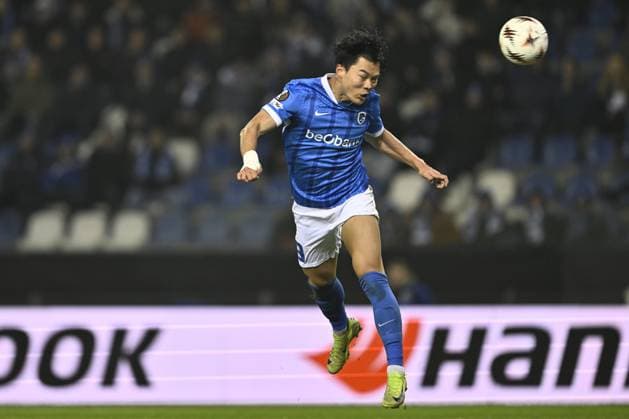 Genk s Hyeon-Gyu Oh pictured in action during a soccer game between Belgian soccer team KRC Genk and Swedish team Malmo FF, in Genk, on Thursday 29 January 2026, on day eight of the League phase of the UEFA Europa League tournament. JOHAN EYCKENS JohanxEyckens  x159643045x