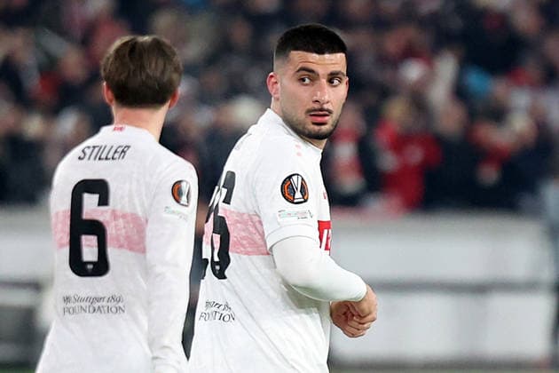 29 01 2026, xrekx, Football UEFA Europa League, VfB Stuttgart Young Boys Bern v l Deniz Undav VfB Stuttgart injured, injury, pain, pains, injured, injury, pain, pains after 1 0 DFL DFB REGULATIONS PROHIBIT ANY USE OF PHOTOGRAPHS as IMAGE SEQUENCES and or QUASI VIDEO Stuttgart