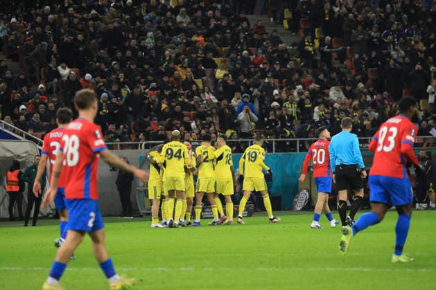 January,28, 2026, UEFA EUROPA LEAGUE, League phase, Matchday 8, FCSB vs Fenerbahce, Bucharest, National Arena Stadium Fenerbche celebrates scoring his first goal of the match