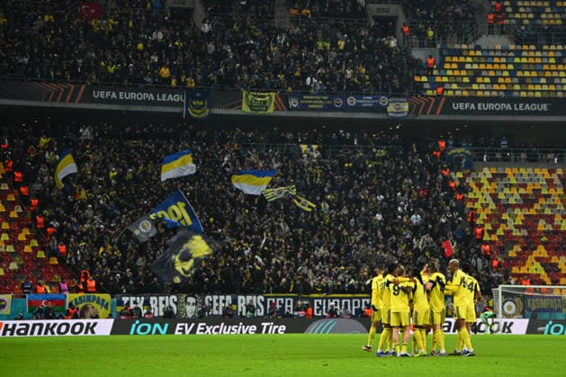FCSB - FENERBAHCE, UEFA Europa League Ismail Yuksek of Fenerbahce celebrates after scoring his side first goal during the UEFA Europa League game between FCSB and Fenerbahce SK, at National Arena, Bucharest, January 29, 2026. Alex Nicodim IMAGO IMAGES Copyright: xAlexxNicodimx