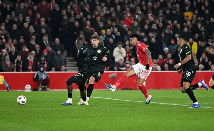 Igor Jesus of Nottingham Forest scores the team s second goal Nottingham Forest v Ferencvaros, UEFA Europa League, Group Stage, Football, City Ground, Nottingham, UK - 29 Jan 2026Nottingham City Ground United Kingdom EDITORIAL USE ONLY No use with unauthorised audio, video, data, fixture lists, club league logos or live services. Online in-match use limited to 120 images, no video emulation. No use in betting, games or single club league player publications. Copyright: xAnnaxGowthorpe Shutterstockx 16445882t