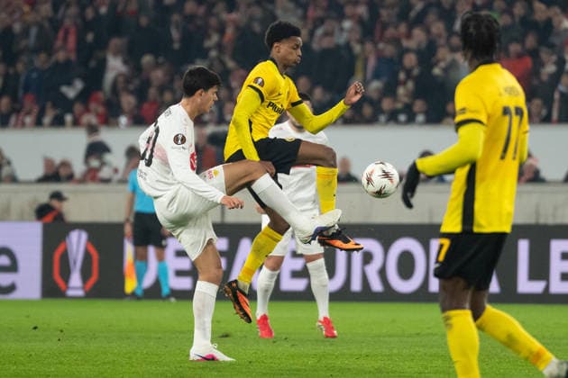 v li Chema Andreas VfB Stuttgart, 30 , Alvyn Sanches BSC Young Boys Bern, 10 GER, VfB Stuttgart vs BSC Young Boys Bern, Football, UEFA Europa League, Men, Matchday 8, Season 2025 2026, 29 01 2026, GER, VfB Stuttgart vs BSC Young Boys Bern, Football, UEFA Europa League, Men, Matchday 8, Season 2025 2026, 29 01 2026 Stuttgart Copyright: xEibner-Pressefoto WolfgangxFrankx EP_WFK