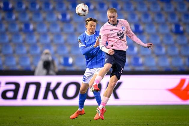 KRC Genk v Malmo - UEFA Europa League GENK, BELGIUM - JANUARY 29 : Smets Matte defender of KRC Genk and Gudjohnsen Daniel forward of Malmo FF during the UEFA Europa League 2025 26 League Phase MD8 match between KRC Genk and Malmo on January 29, 2026 in Genk, Belgium, 29 01 2026  Copyright: xTomasxSiskx