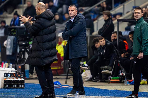 2026-01-29 KRC Genk v Malmo FF - UEFA Europa League 2025 26 League Phase MD8 GENK, BELGIUM - JANUARY 29: head coach Nicky Hayen of KRC Genk looks on during the UEFA Europa League 2025 26 League Phase MD8 match between KRC Genk and Malmo FF at Cegeka Arena on January 29, 2026 in Genk, Belgium. (Photo by Gabriel Calvino Alonso BSR Agency) Genk Belgium Content not available for redistribution in The Netherlands directly or indirectly through any third parties. Copyright: xBSRxAgencyx