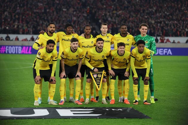 29 01 2026, xrekx, Football UEFA Europa League, VfB Stuttgart Young Boys Bern v l Young Boys Bern Teamfoto DFL DFB REGULATIONS PROHIBIT ANY USE OF PHOTOGRAPHS as IMAGE SEQUENCES and or QUASI VIDEO Stuttgart