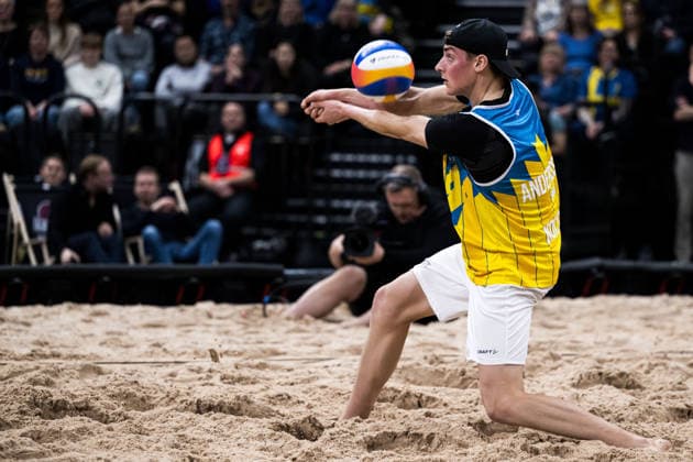 260129 Swedens Elmer Andersson during Stockholm Beach 2026 on January 29, 2026 in Stockholm  Copyright: EMMAxWALLSKOG BB260129EW058