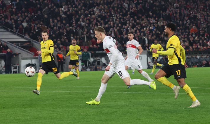 Stuttgart, Football Europa League , VfB Stuttgart vs BSC Young Boys Bern , Chris Führich VfB
