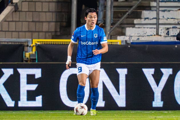 2026-01-29 KRC Genk v Malmo FF - UEFA Europa League 2025 26 League Phase MD8 GENK, BELGIUM - JANUARY 29: Hyeongyu Oh of KRC Genk dribbles during the UEFA Europa League 2025 26 League Phase MD8 match between KRC Genk and Malmo FF at Cegeka Arena on January 29, 2026 in Genk, Belgium. (Photo by Gabriel Calvino Alonso BSR Agency) Genk Belgium Content not available for redistribution in The Netherlands directly or indirectly through any third parties. Copyright: xBSRxAgencyx