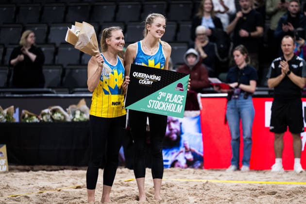 260129 Swedens Tina Thurin and Isabelle Reffel cheer after Stockholm Beach 2026 on January 29, 2026 in Stockholm  Copyright: EMMAxWALLSKOG BB260129EW069