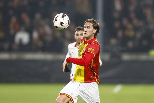 DEVENTER , 29-01-2026 , Stadium De Adelaarshorst , season 2025 2026 , UEFA Europa League League phase . match between Go Ahead Eagles and SC Braga, Picture shows GA Eagles player Melle Meulensteen Go Ahead Eagles - Braga  x201171989x Copyright: