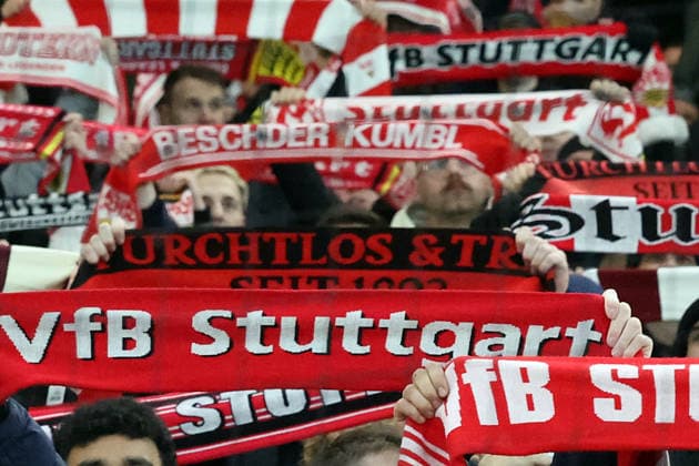 29 01 2026, xrekx, Football UEFA Europa League, VfB Stuttgart Young Boys Bern v l VfB Stuttgart Fans ,Atmosphere, Scarves, Shirt, Flag, Banner, Ultras, Spectators, Visitors, Choreo, Choreography, atmosphere, spectators, Visitors DFL DFB REGULATIONS PROHIBIT ANY USE OF PHOTOGRAPHS as IMAGE SEQUENCES and or QUASI VIDEO Stuttgart