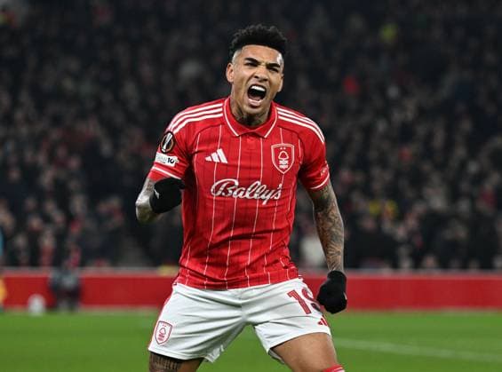 Igor Jesus of Nottingham Forest celebrates after scoring the team s second goal Nottingham Forest v Ferencvaros, UEFA Europa League, Group Stage, Football, City Ground, Nottingham, UK - 29 Jan 2026Nottingham City Ground United Kingdom EDITORIAL USE ONLY No use with unauthorised audio, video, data, fixture lists, club league logos or live services. Online in-match use limited to 120 images, no video emulation. No use in betting, games or single club league player publications. Copyright: xAnnaxGowthorpe Shutterstockx 16445882x