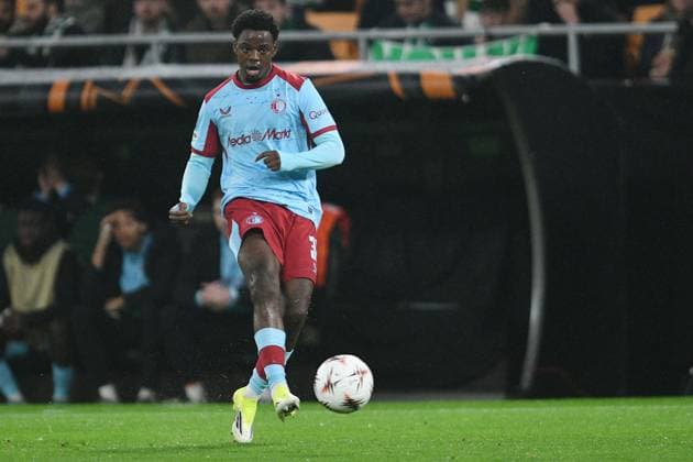 Fußball, EuroLeague, Real Betis Sevilla - Feyenoord Rotterdam #4 SEVILLA, 29-01-2026, Stadium La Cartuja, UEFA Football season 2025 2026, Europa League match between Betis Sevilla and Feyenoord. Pictures shows Feyenoord player Jordan Lotomba Betis Sevilla - Feyenoord  x201172105x Copyright: