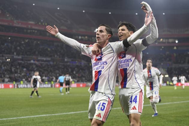 Football : Olympique Lyonnais v PAOK FC - UEFA Europa League 29 01 2026 Remi Himbert of Lyon scoring goal during the UEFA Europa league match between Olympique Lyonnais and PAOK FC at Groupama Stadium Decines Charpieu Lyon France on January 29 2026 LYONFrance  Copyright: xMouradxALLILIx