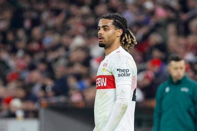 Lorenz Assignon VfB Stuttgart, 22 , Germany, Football, UEFA Europa League, Matchday 8, 2025 2026, VfB Stuttgart vs Young Boys Bern, 29 01 2026, Stuttgart MHP Arena Germany Copyright: xGrantxHubbsx