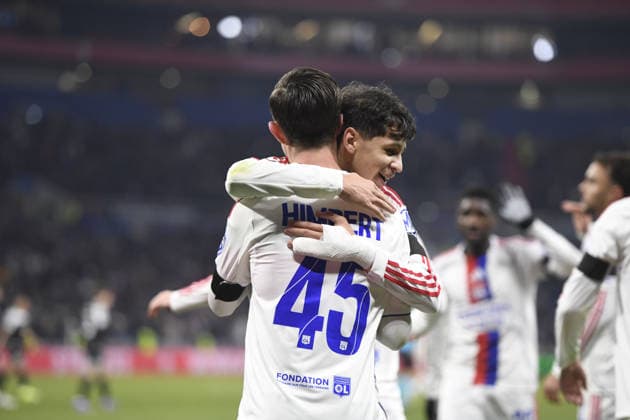 Football : Olympique Lyonnais v PAOK FC - UEFA Europa League 29 01 2026 Remi Himbert of Lyon scoring goal during the UEFA Europa league match between Olympique Lyonnais and PAOK FC at Groupama Stadium Decines Charpieu Lyon France on January 29 2026 LYONFrance  Copyright: xMouradxALLILIx